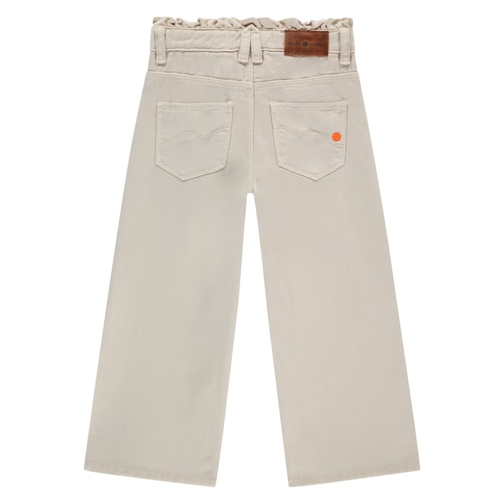 pantalon coupe large fille ivoire