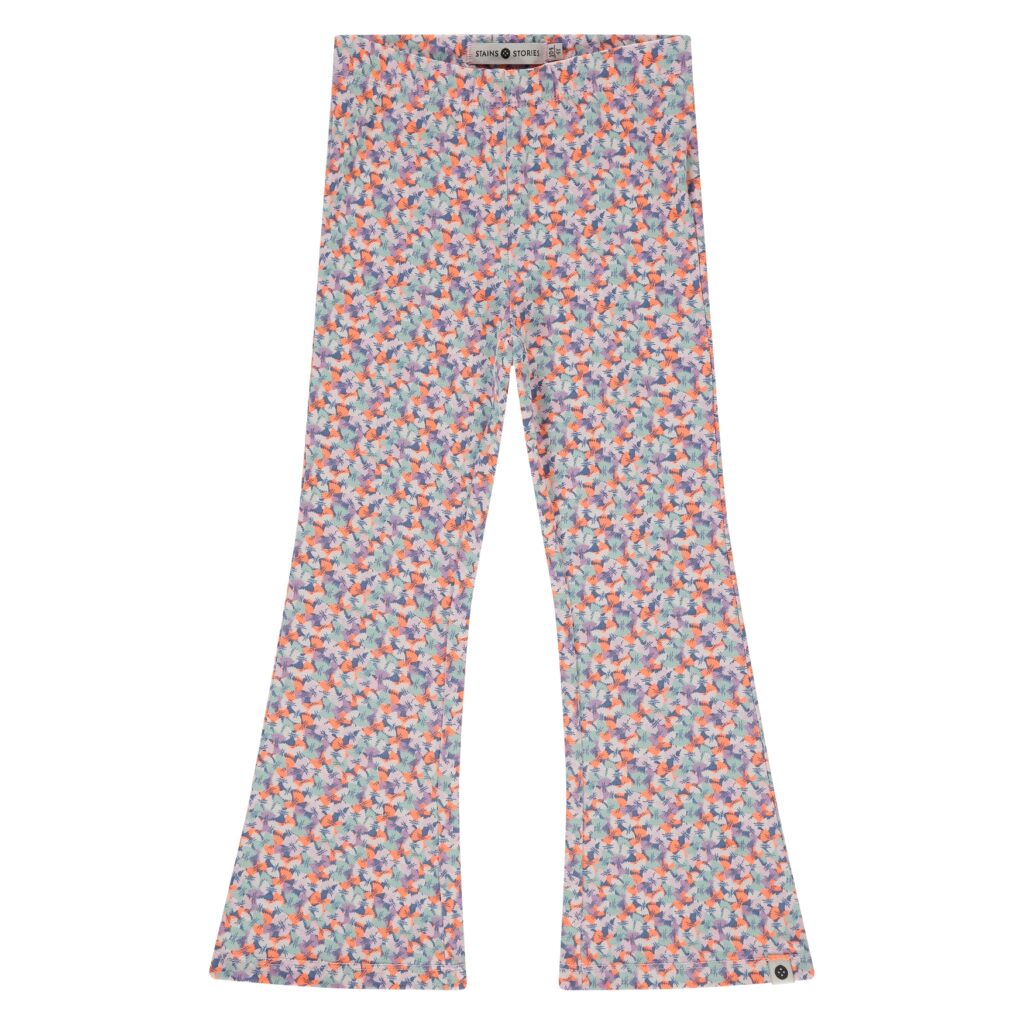pantalon flare fille rose poudré