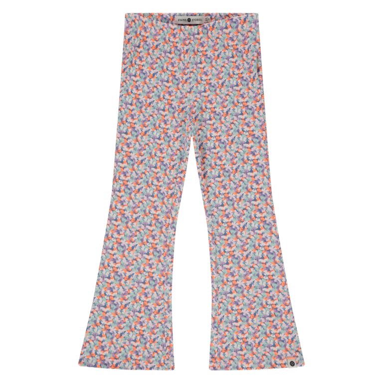 pantalon flare fille rose poudré