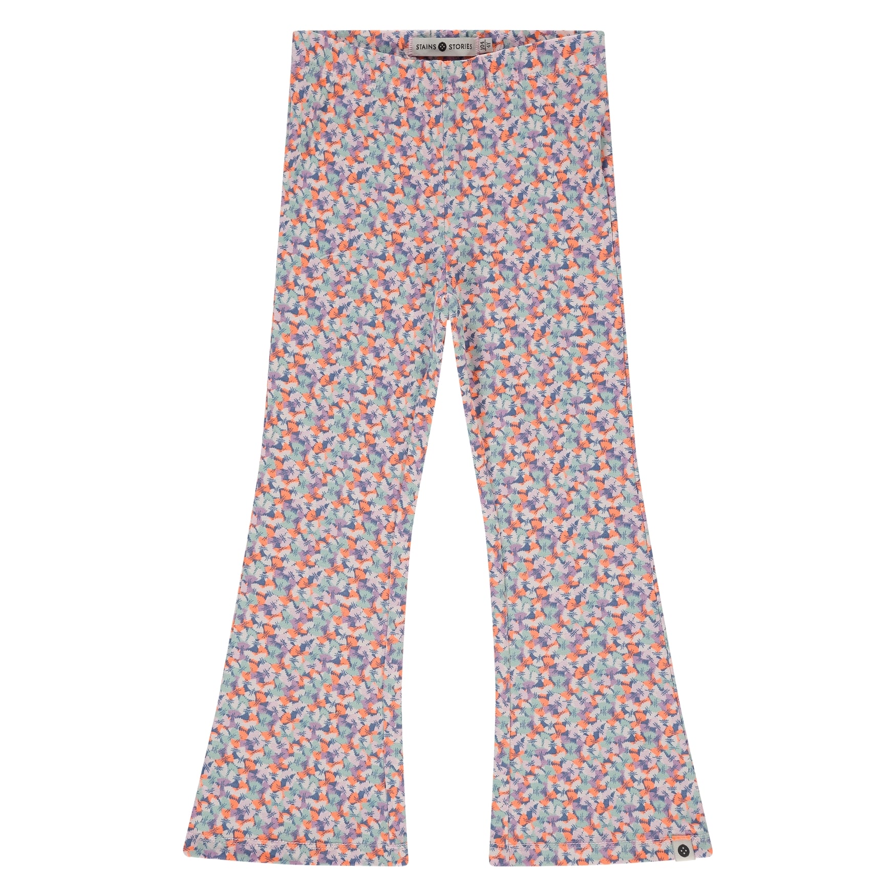 pantalon flare fille rose poudré