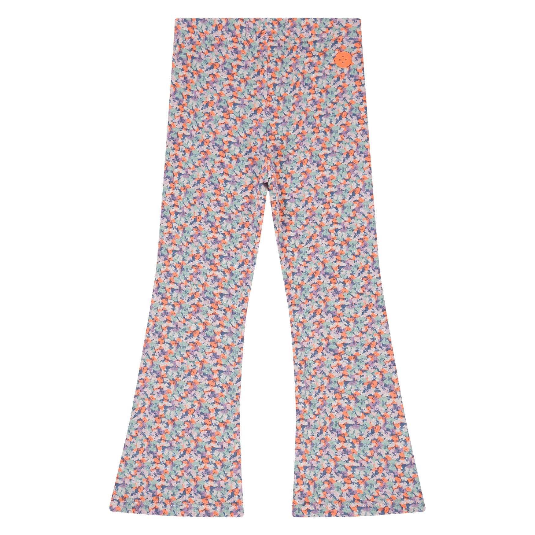 pantalon flare fille rose poudré