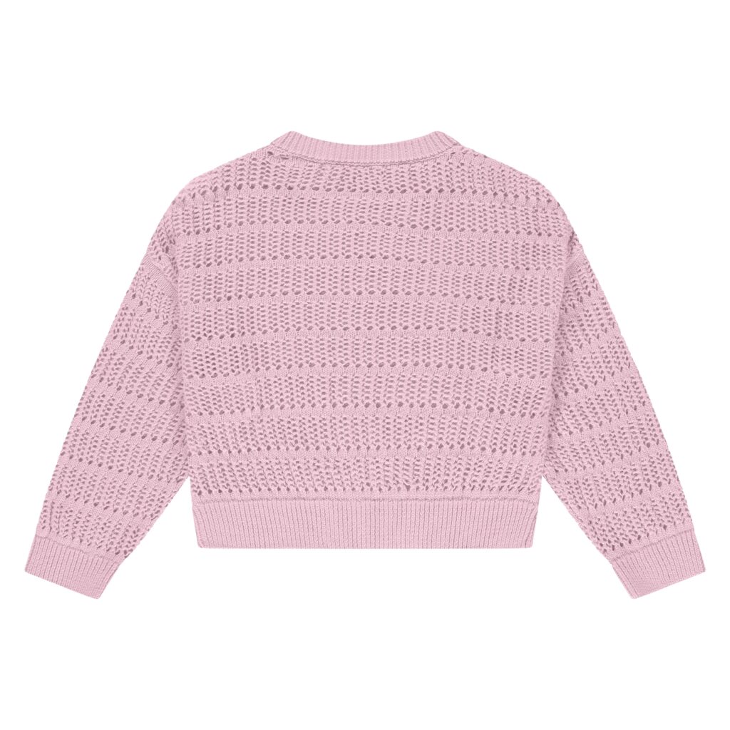 pull fille rose poudré