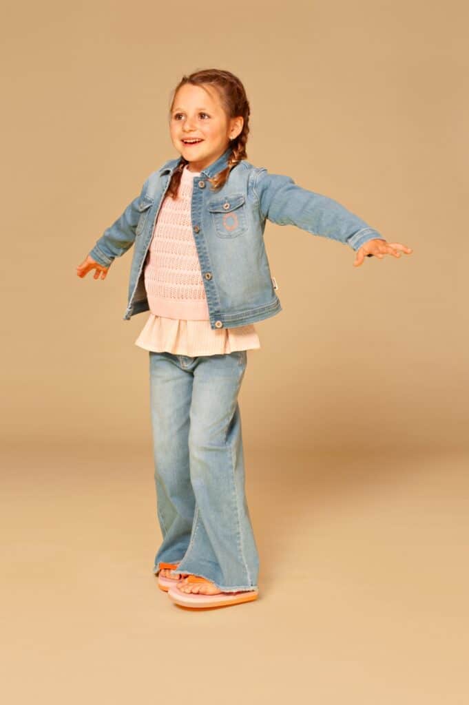 pull fille rose poudré