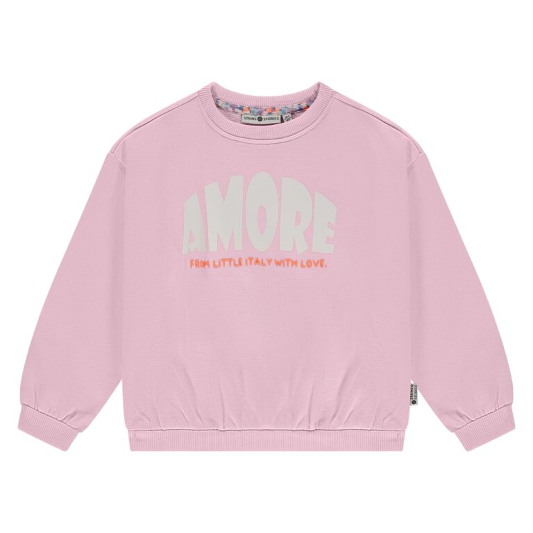 sweat fille rose poudré