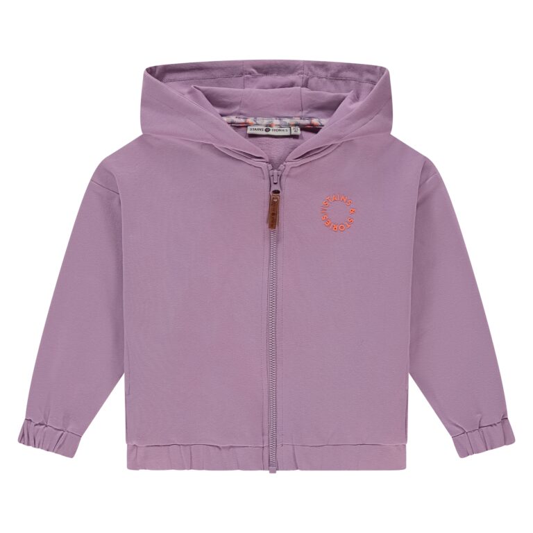 gilet sweat fille lilas