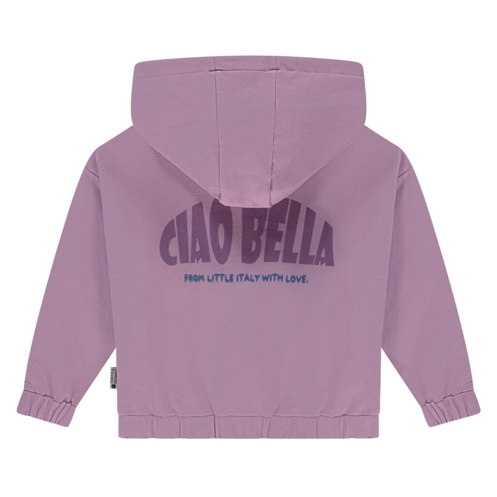 gilet sweat fille lilas