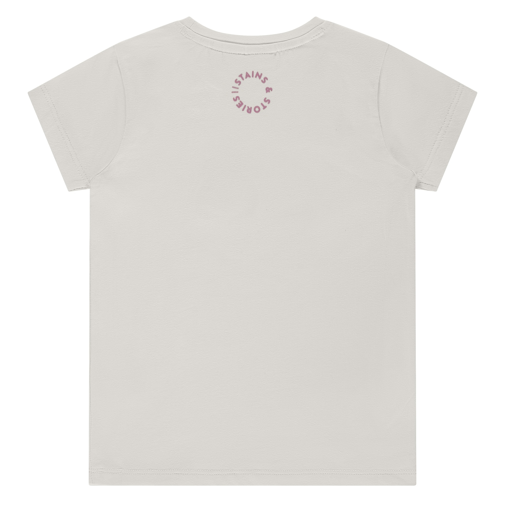 t shirt manches courtes fille ivoire