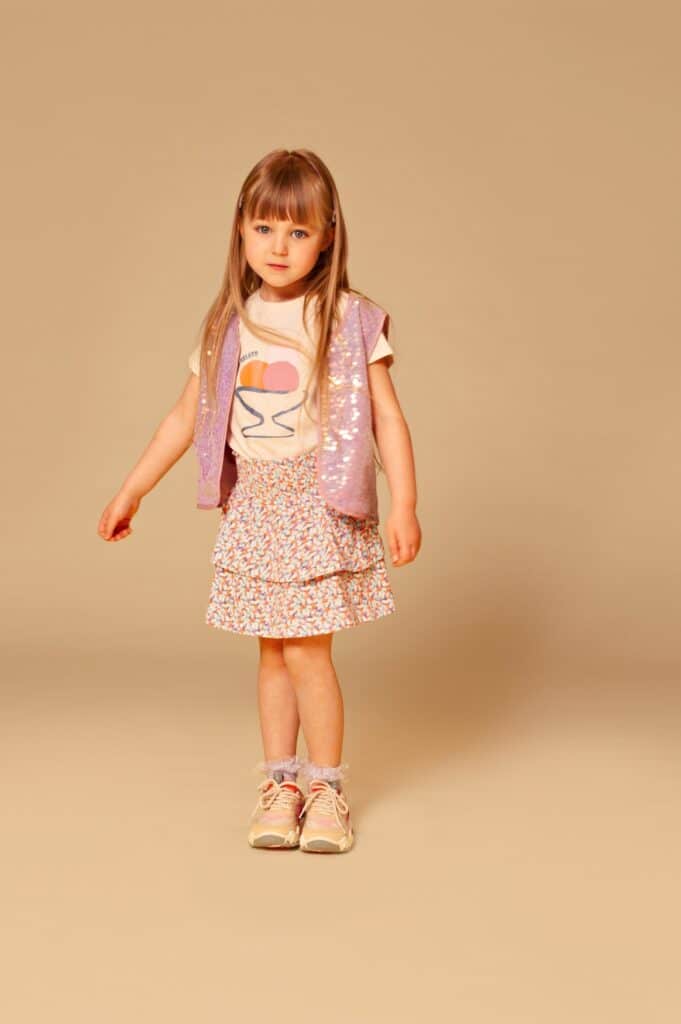 t shirt manches courtes fille ivoire