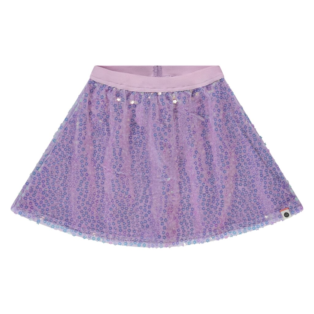 jupe à sequins fille lilas