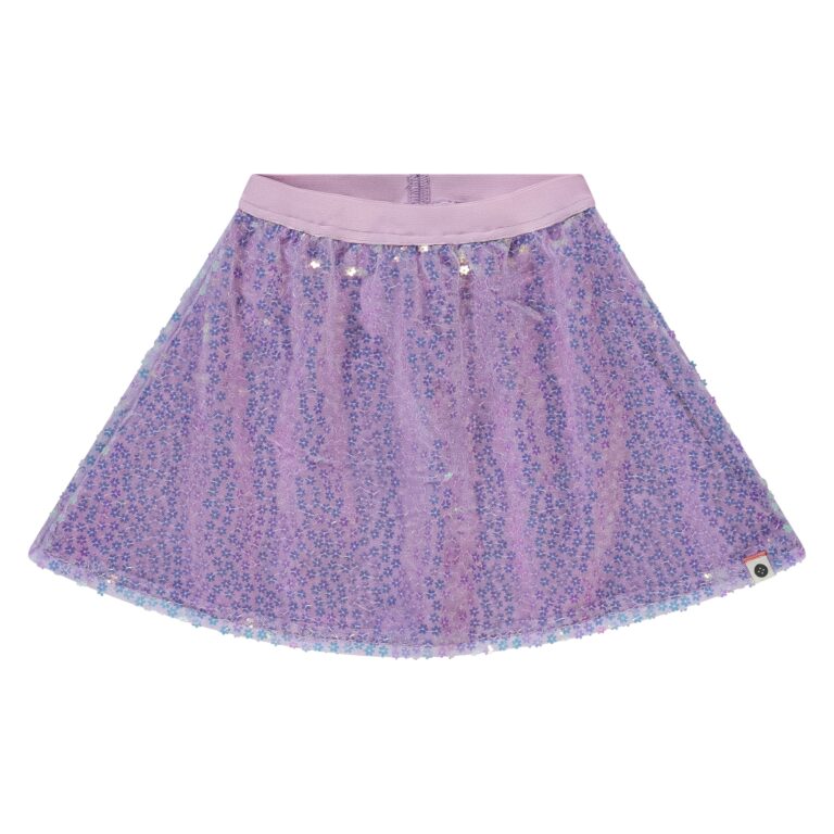 jupe à sequins fille lilas