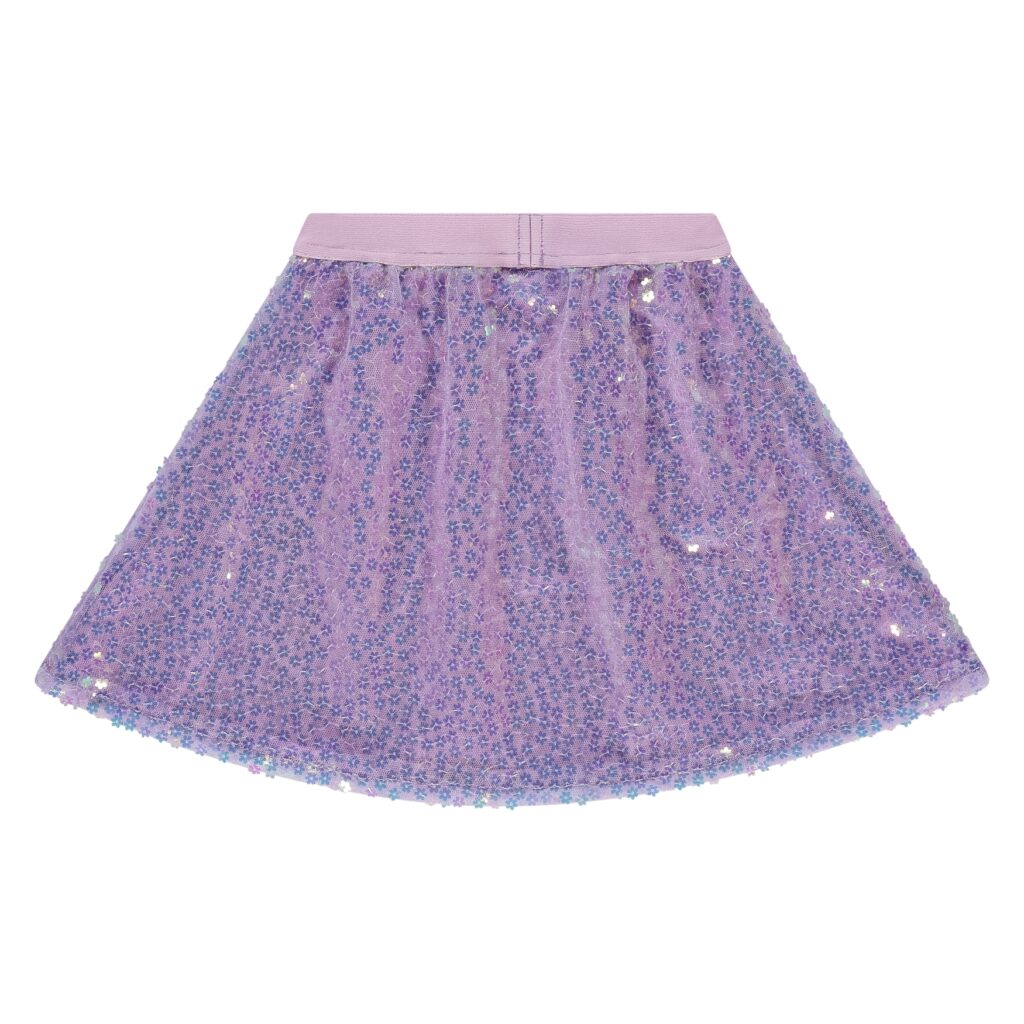 jupe à sequins fille lilas