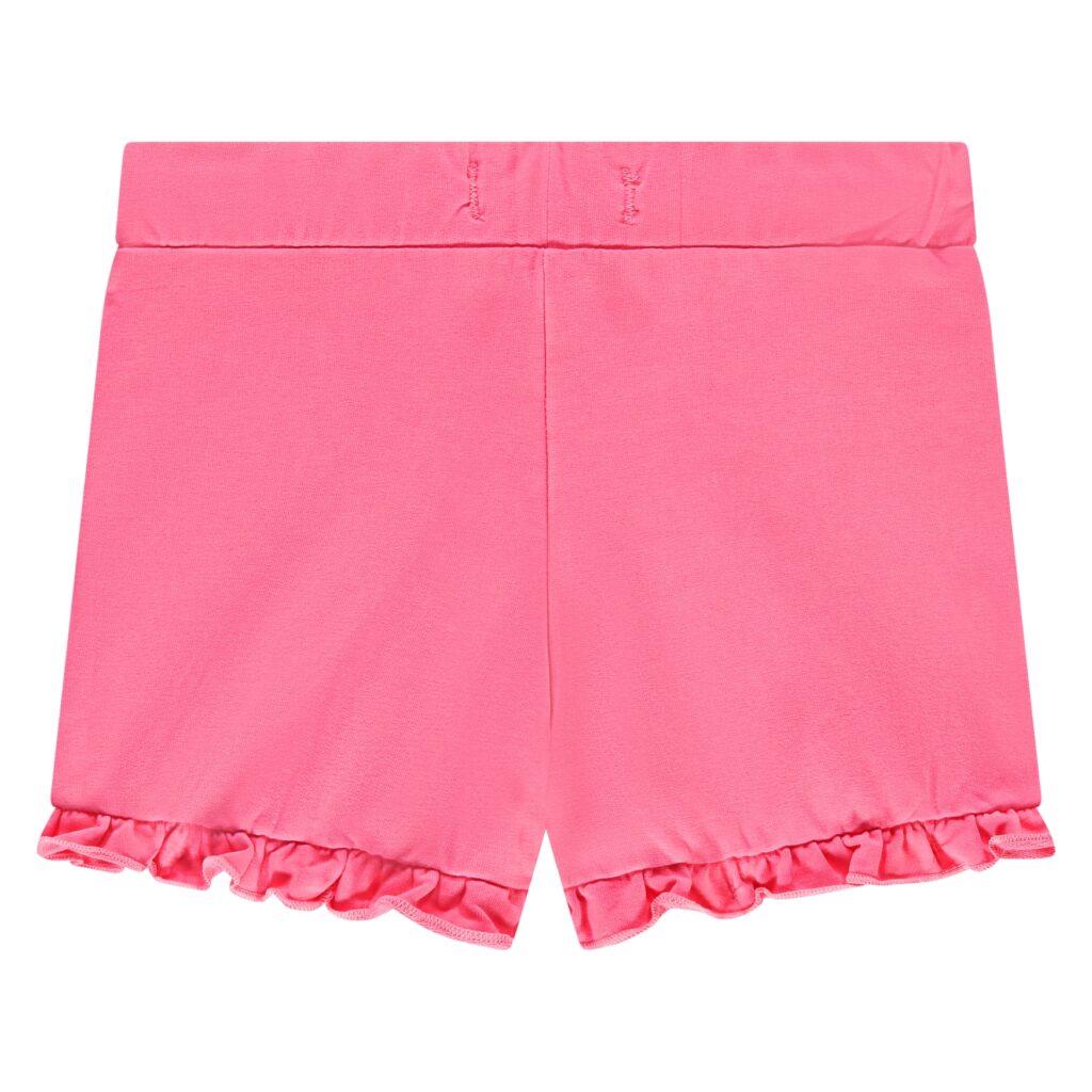 short de jogging fille rose fluo