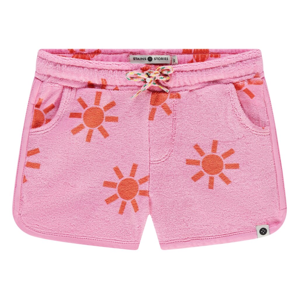 short fille rose fluo
