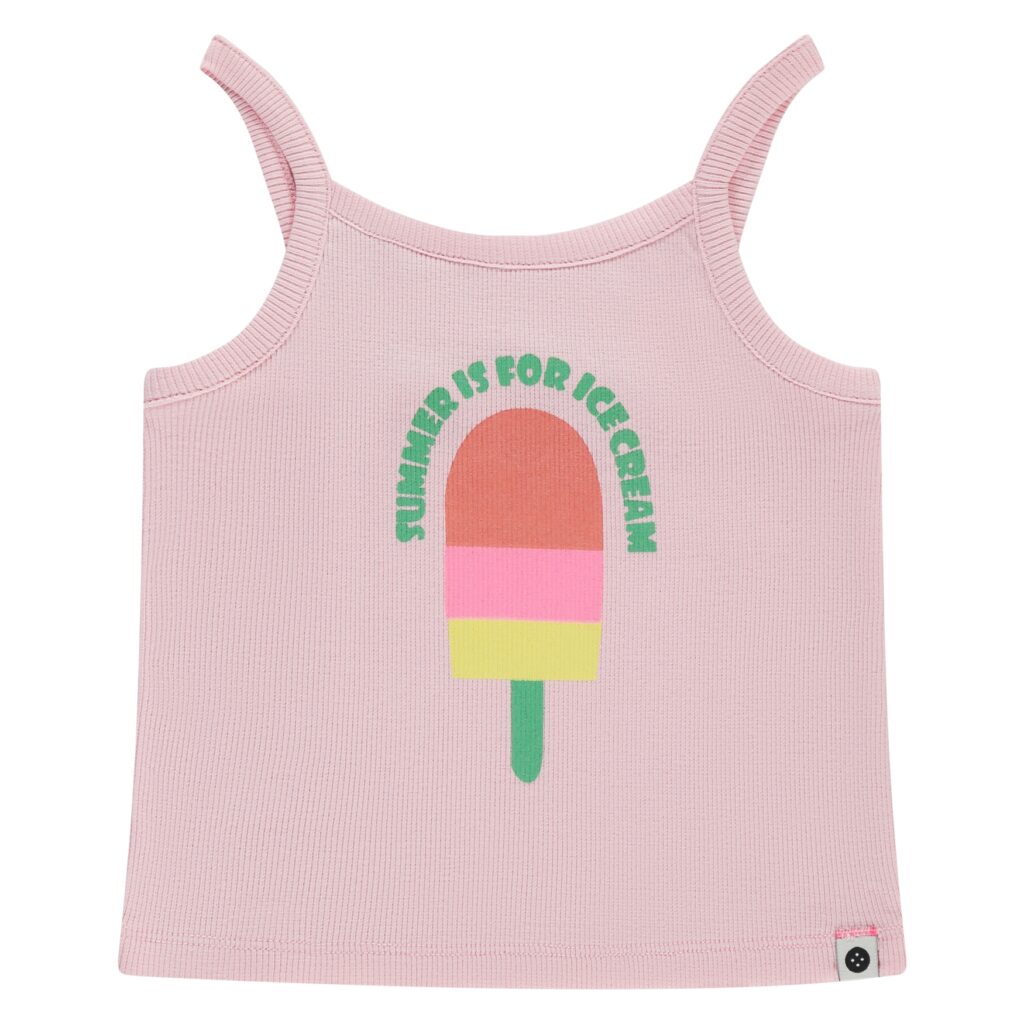 débardeur fille rose poudré