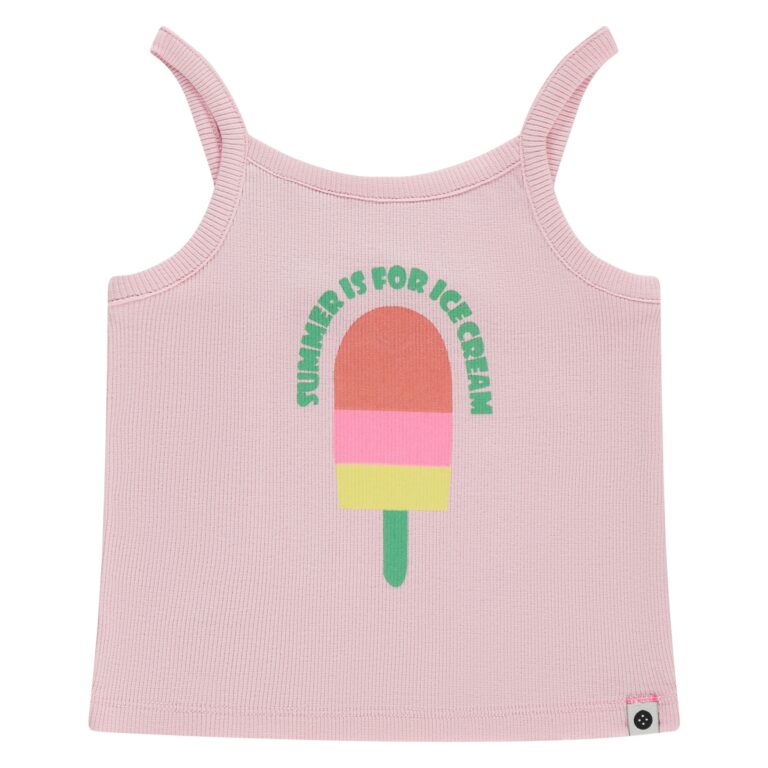 débardeur fille rose poudré