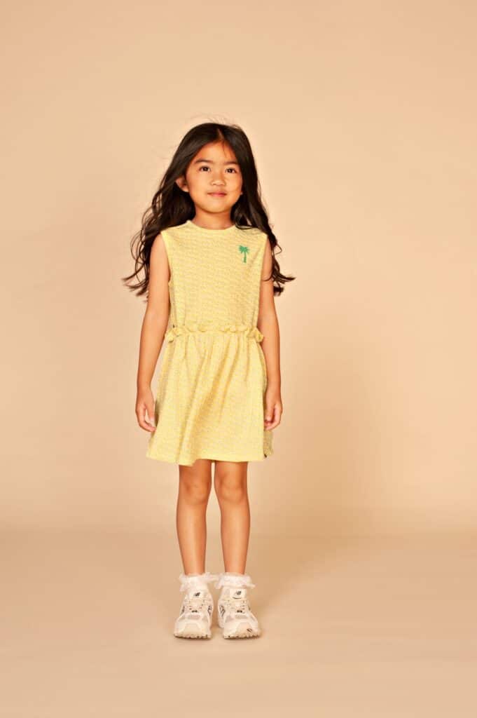 robe manches courtes fille vanille