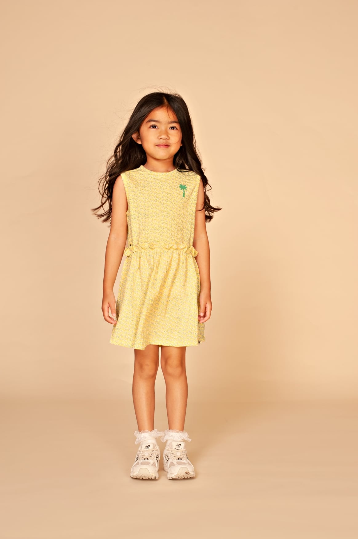 robe manches courtes fille vanille