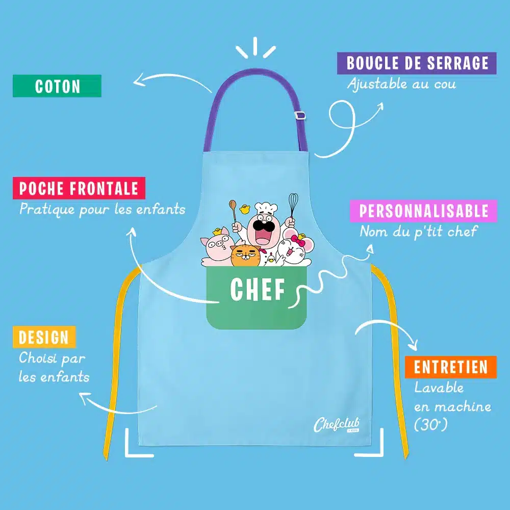 chef club tablier 4 10 ans
