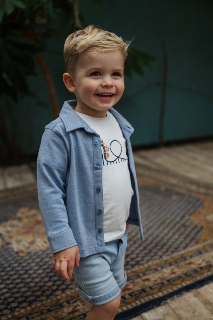 robe manches courtes bébé fille lignée rose & beige (copie)