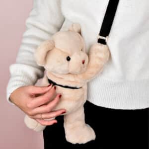 histoire d'ours sac bandouliere ours en peluche ivoire