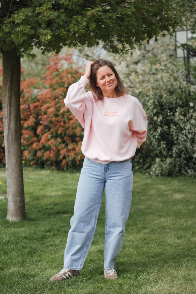 t shirt rose "homard "