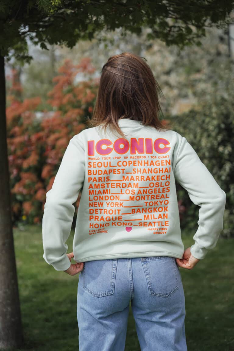 sweat iconic vert d'eau
