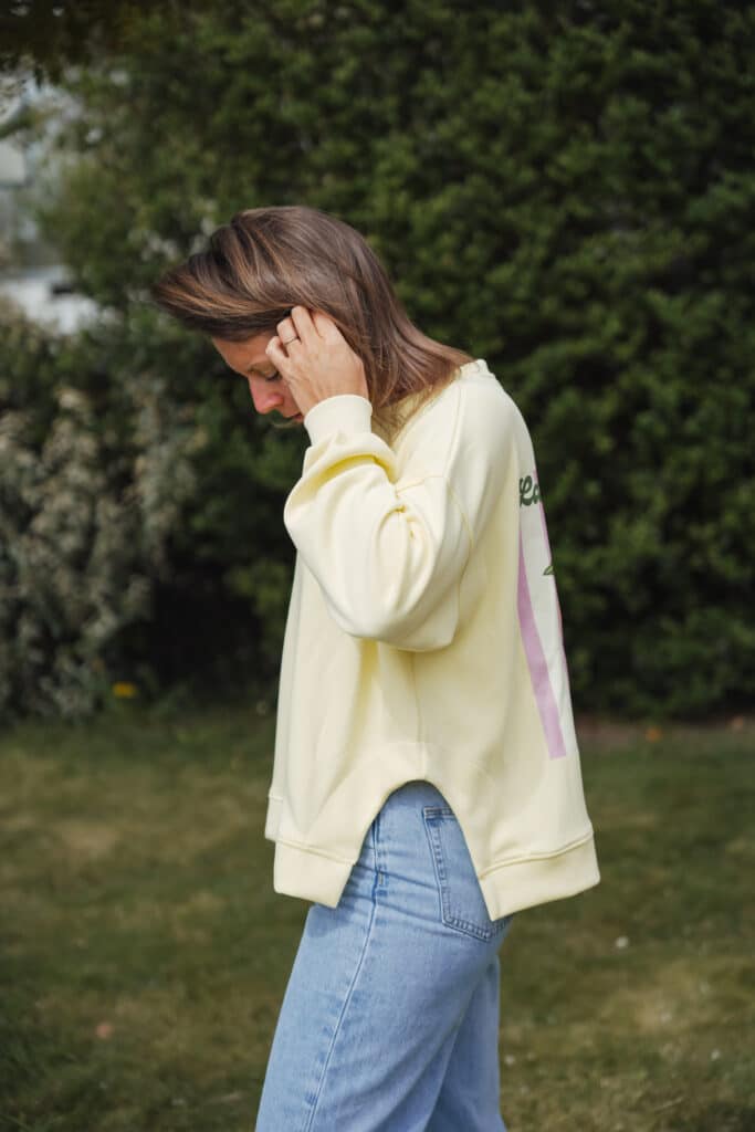 sweat "dolce vita" jaune