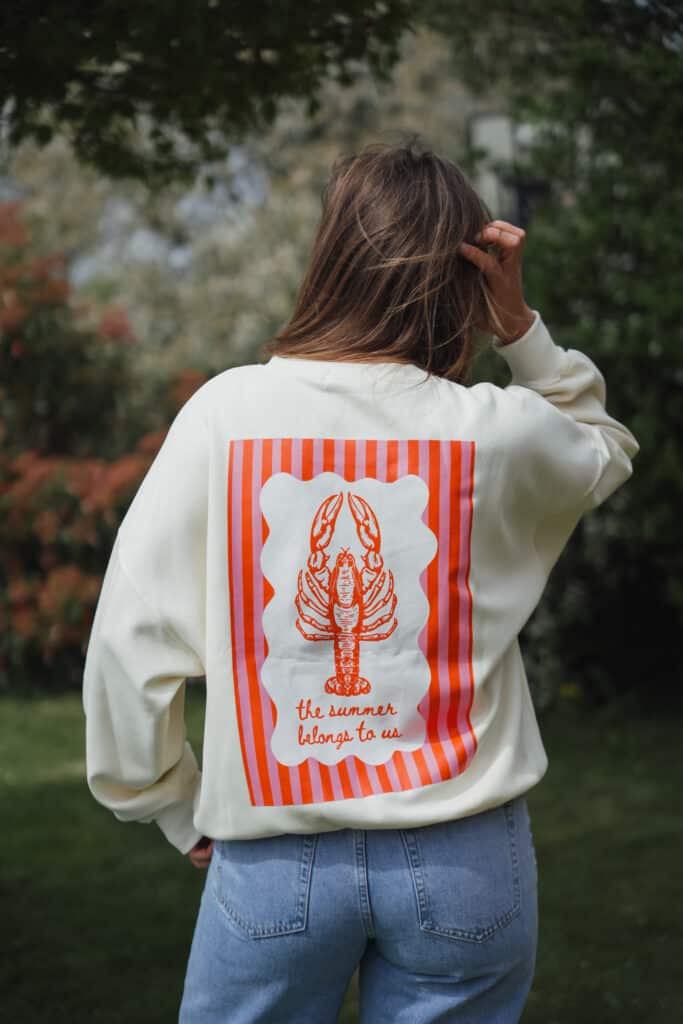 sweat "homard" vanille