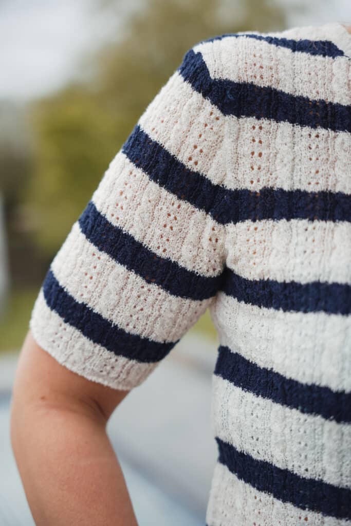 t shirt en maille marinière