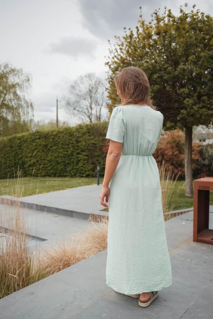 robe longue vert d'eau