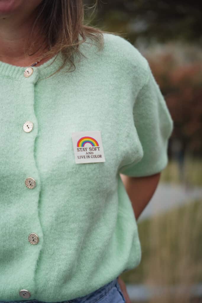 gilet manches courtes vert pomme