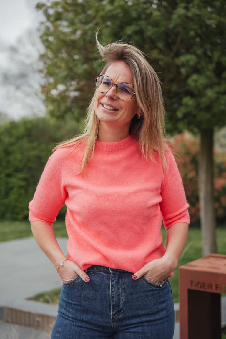 pull manches courtes fuschia