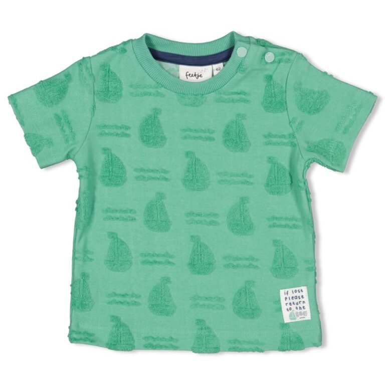 t shirt en éponge vert seaside happiness