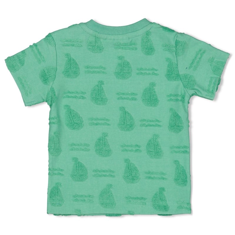 t shirt en éponge vert seaside happiness
