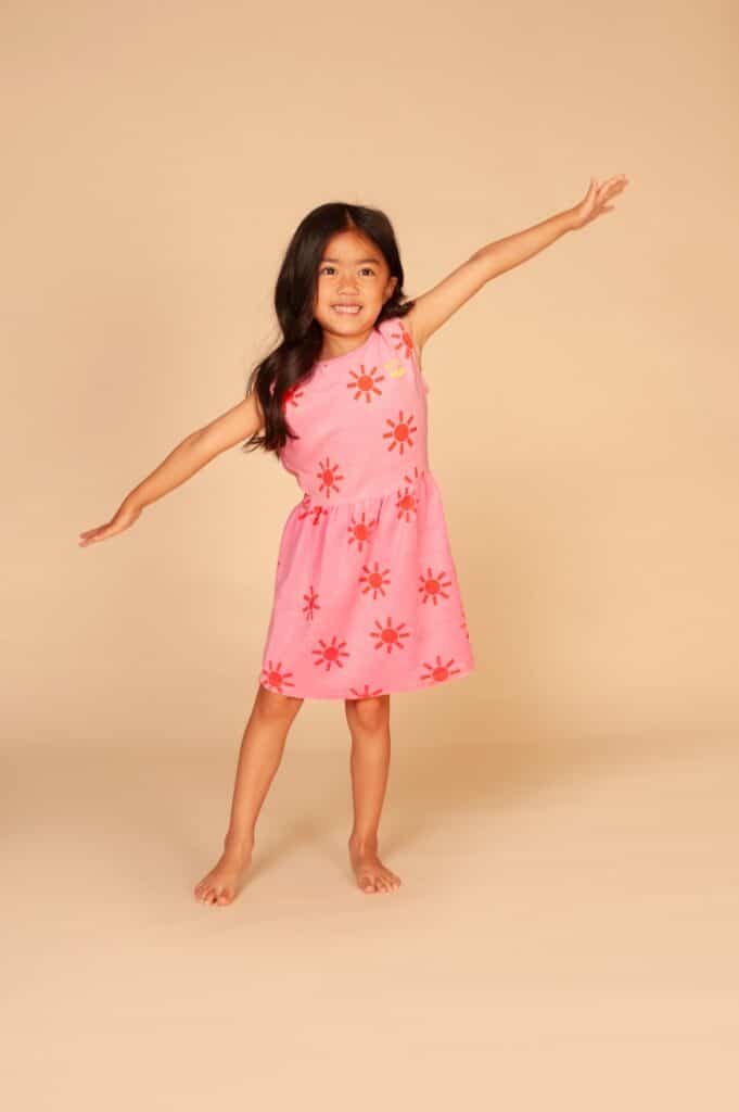 robe manches courtes fille rose poudré (copie)