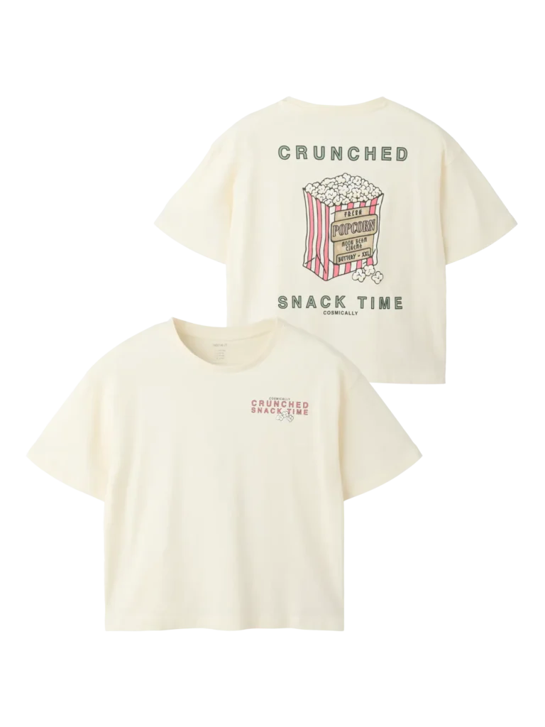 t shirt blanc crunched snack time