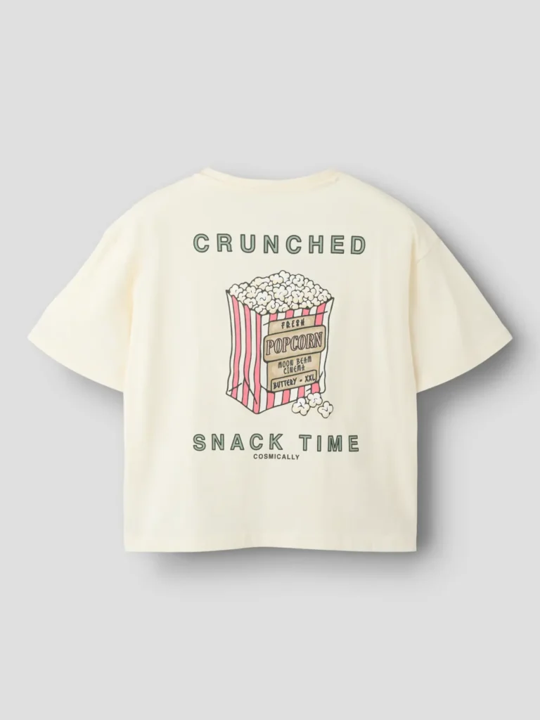t shirt blanc crunched snack time