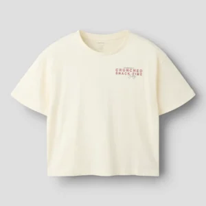 t shirt blanc crunched snack time