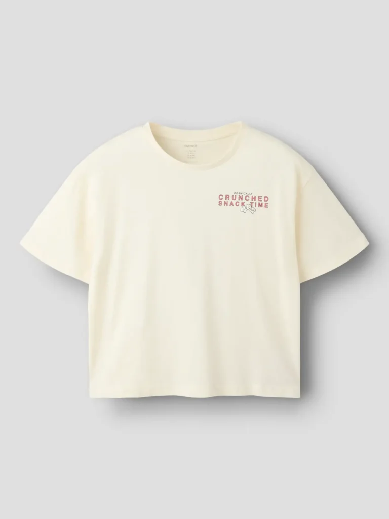 t shirt blanc crunched snack time