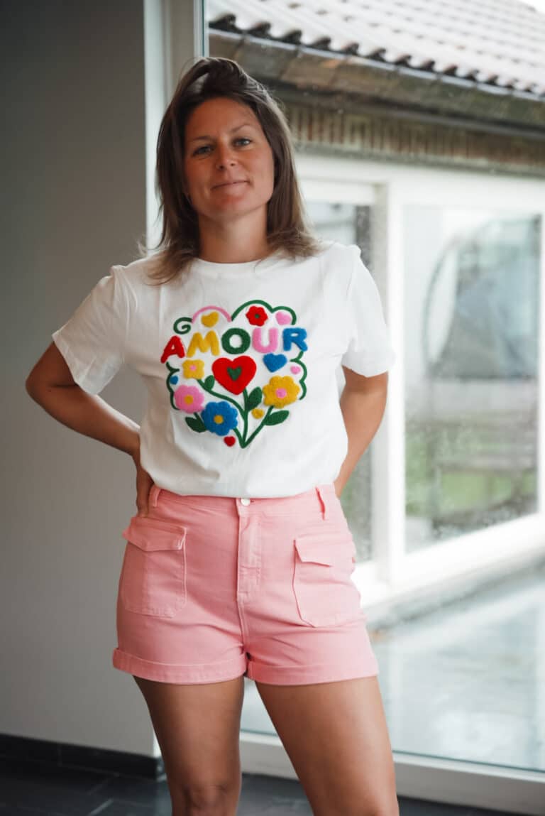 t shirt "amour" blanc