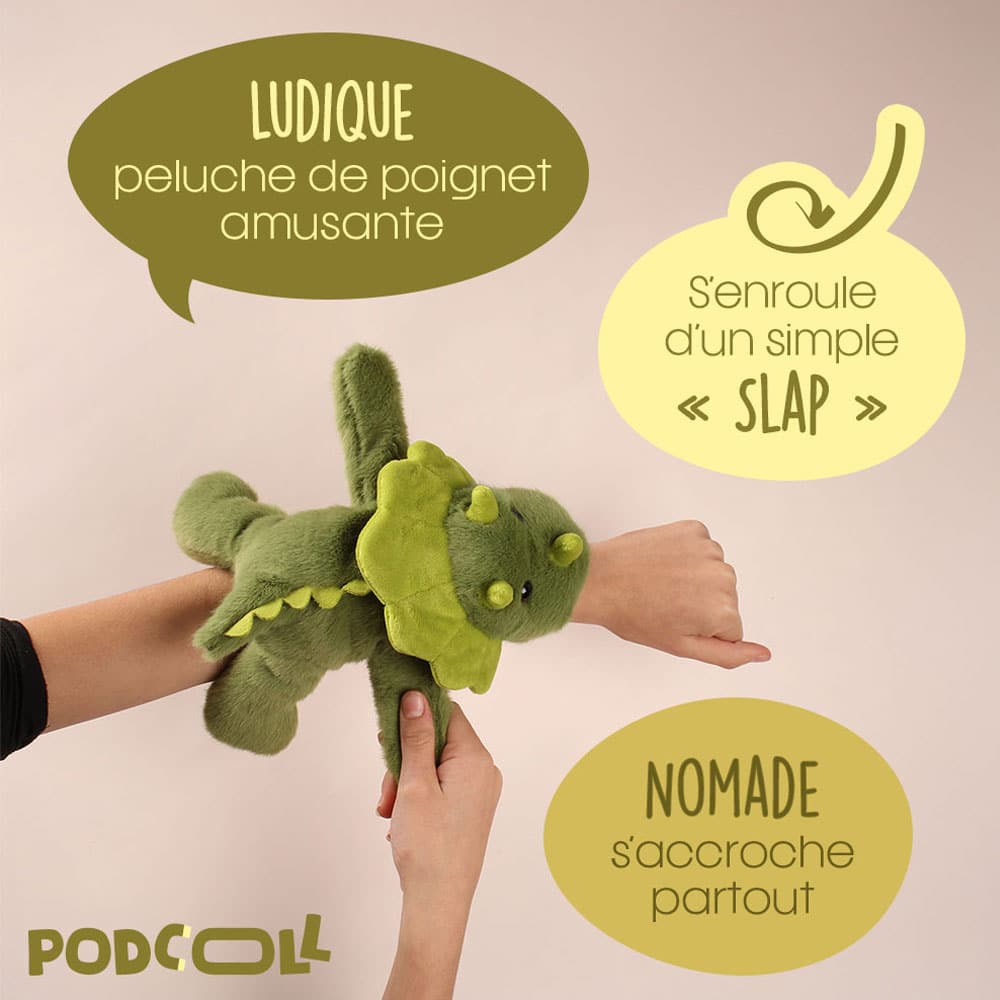 bracelet slap panda roux podcoll (copie)
