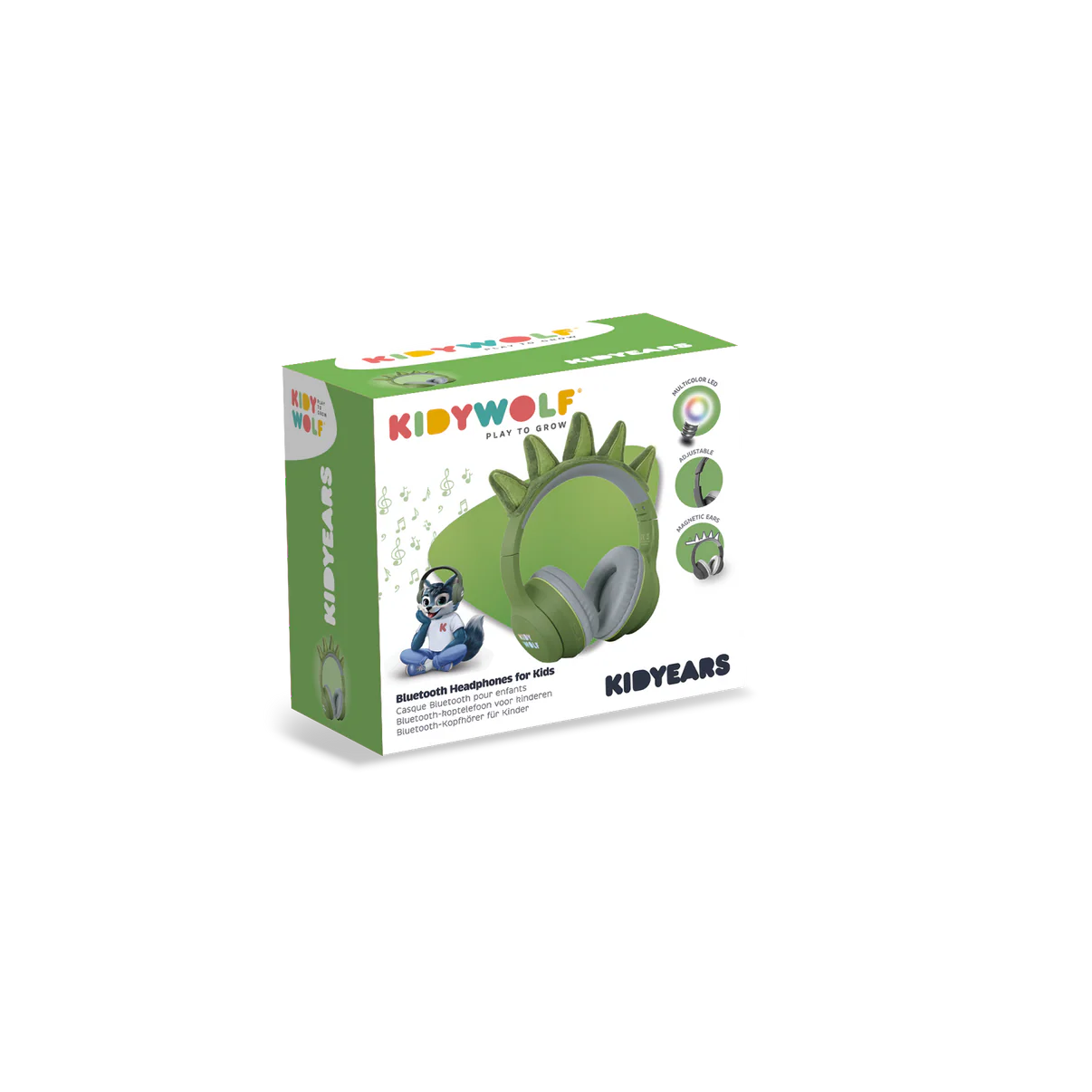 kidywolf casque bluetooth vert