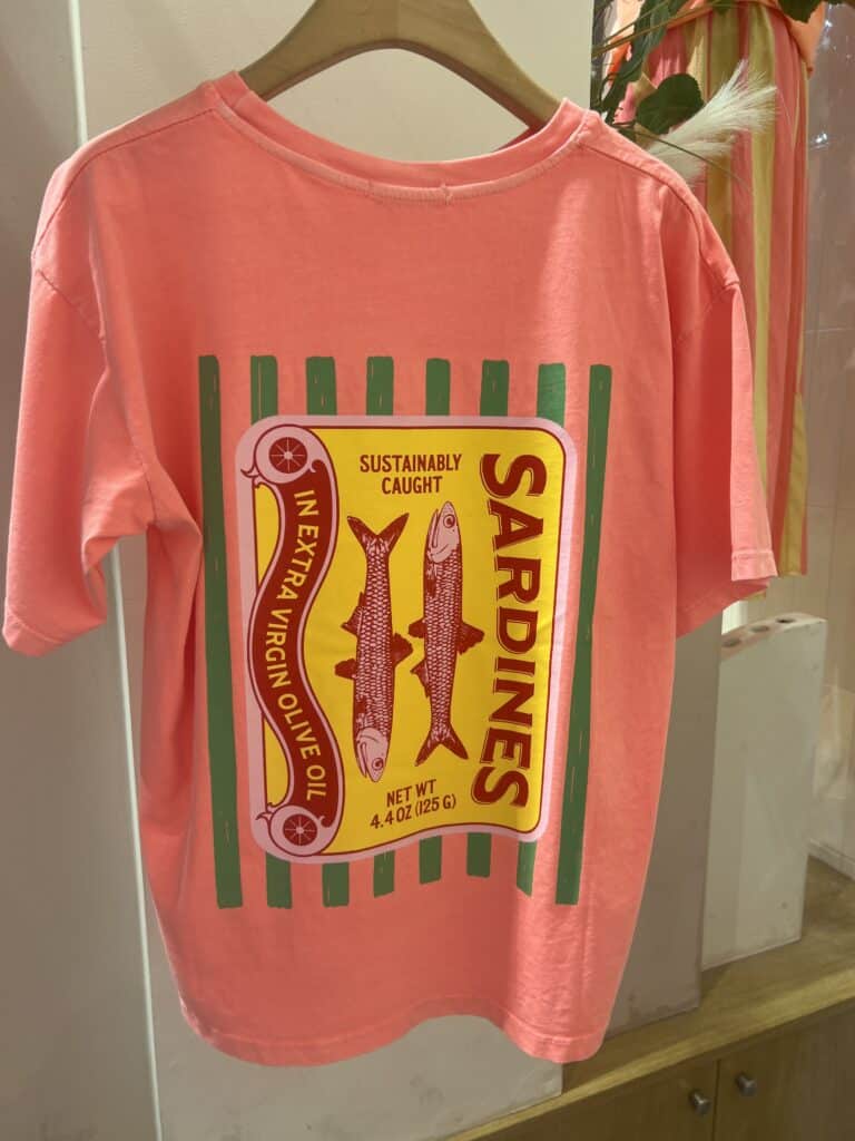 t shirt corail sardines