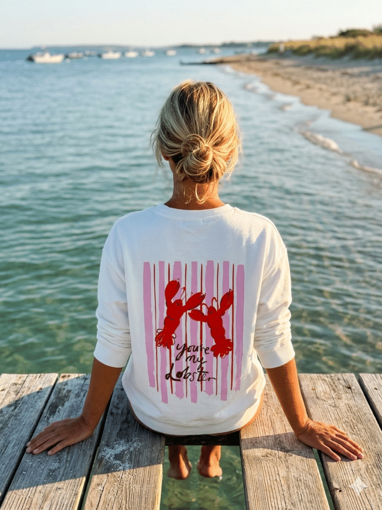 sweat homard blanc