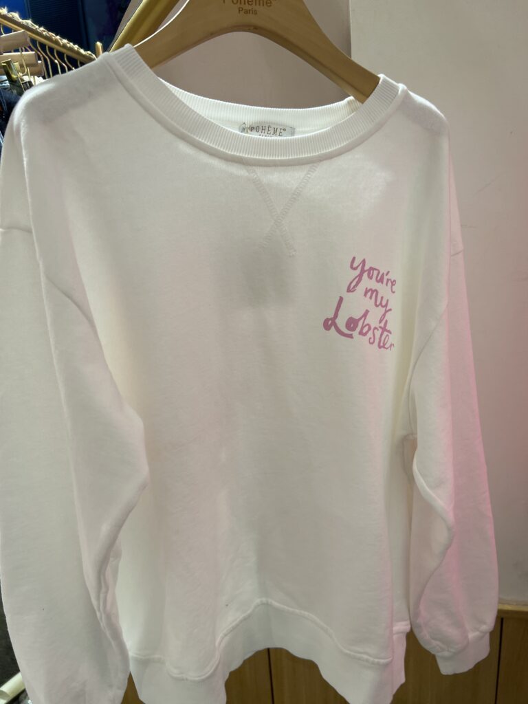 sweat homard blanc
