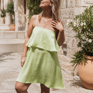 robe courte verte pomme