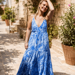robe longue bleue