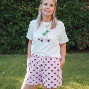 short rose en lin