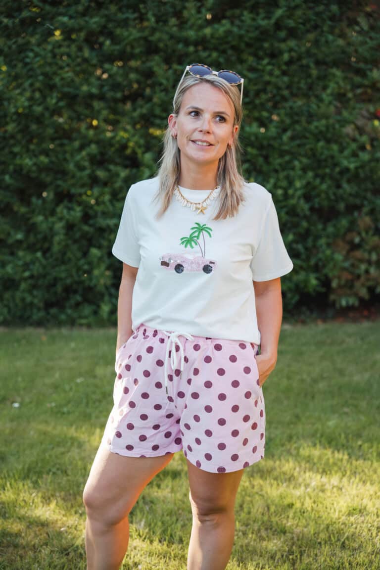 short rose en lin