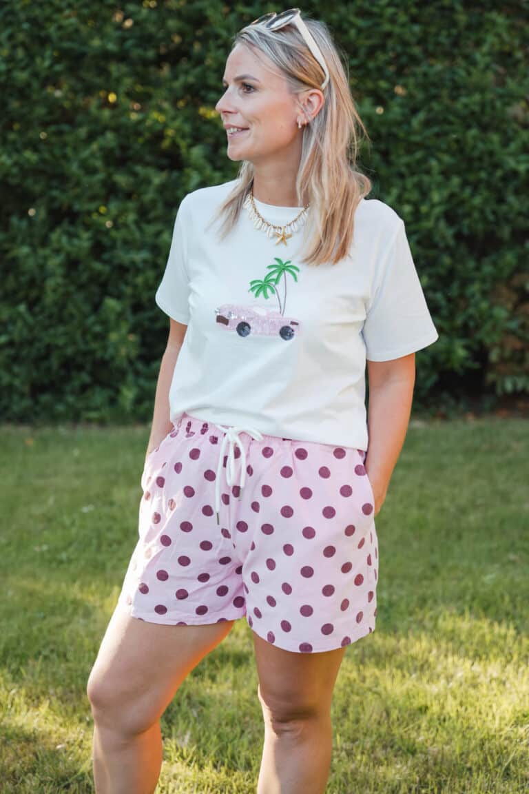 short rose en lin